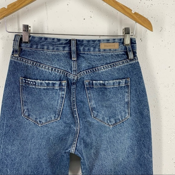 BlankNYC size 24 The Madison Crop high Rise Distressed Jeans in happy Hour - Picture 7 of 9